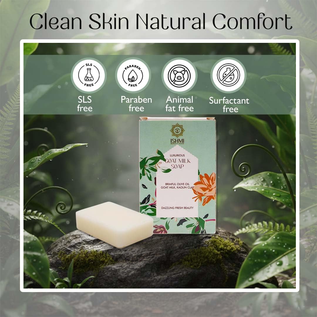 Ishmi Goat Milk & Kaolin Clay Handmade Soap Pack of 2