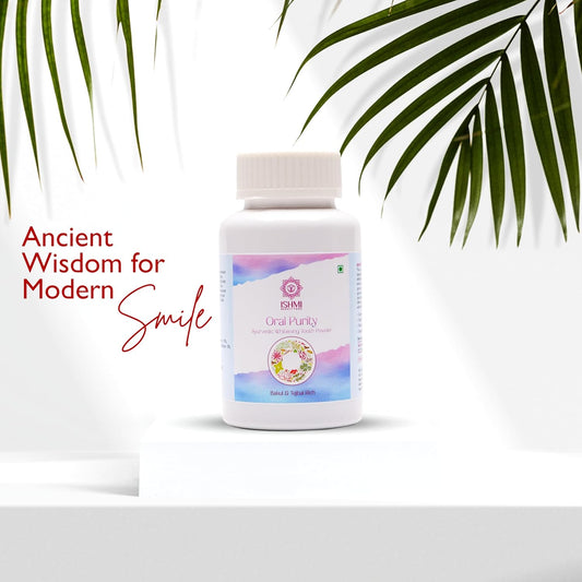 Ishmi Oral Purity Ayurvedic Tooth Powder | Herbal Oral Care & Fresh Breath
