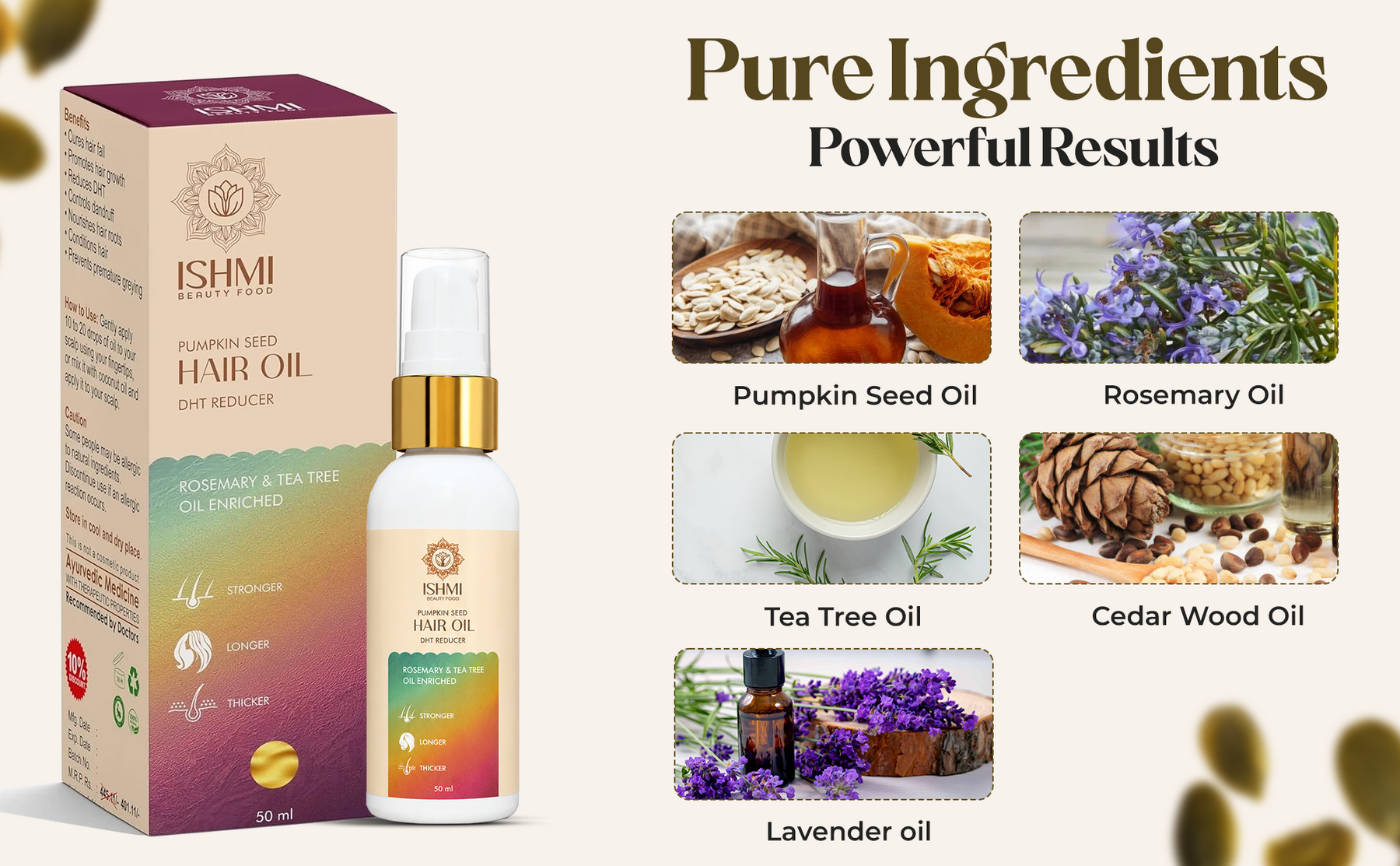 Ishmi Pumpkin Seed Hair Oil | Hair Growth & Hair Fall Control