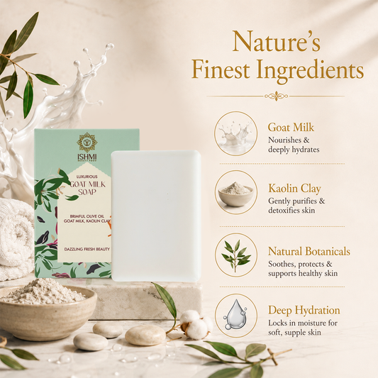 Ishmi Pure Glow Goat Milk & Kaolin Clay Handmade Soap