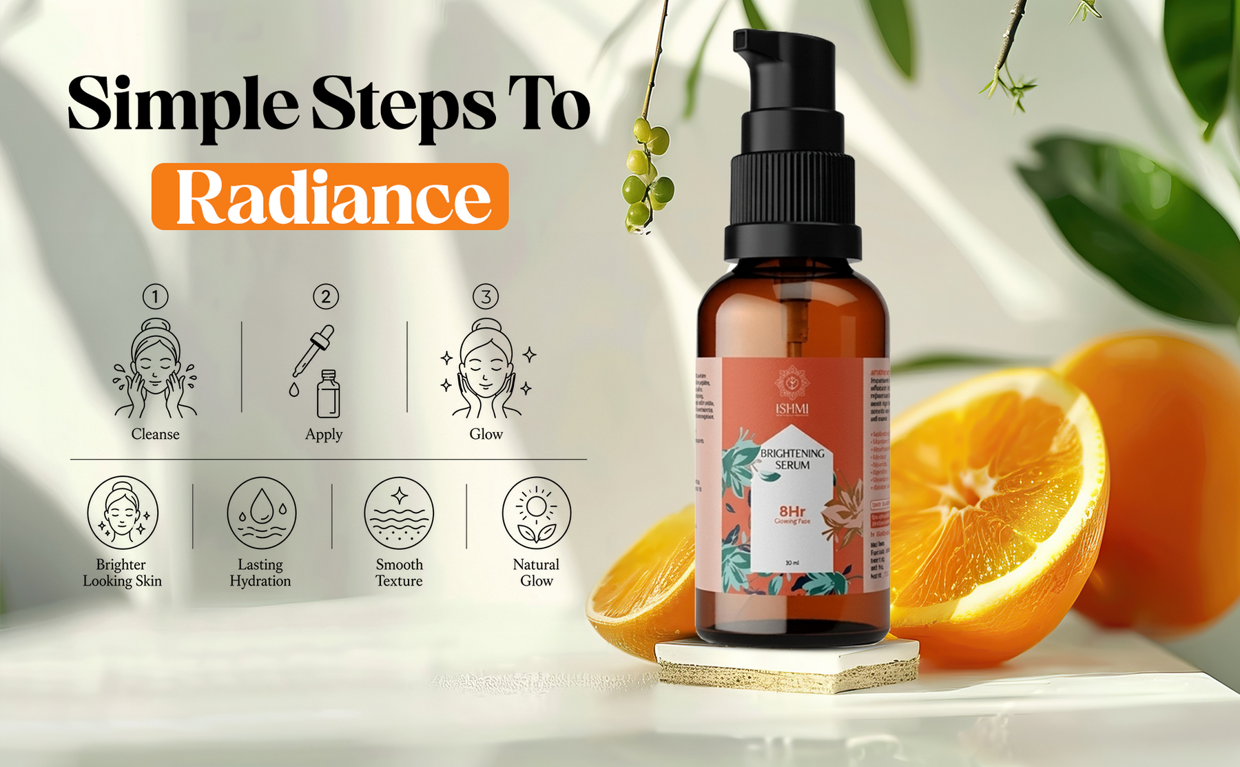 Ishmi Organic Vitamin C Face Serum | Brightening & Hydrating Face Serum