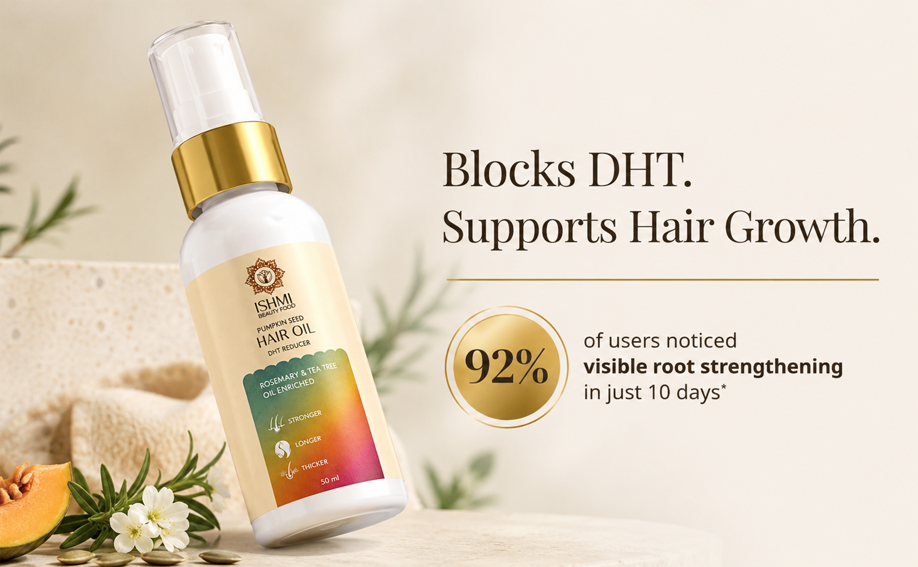 Ishmi Pumpkin Seed Hair Oil | Hair Growth & Hair Fall Control