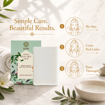 Ishmi Pure Glow Goat Milk & Kaolin Clay Handmade Soap