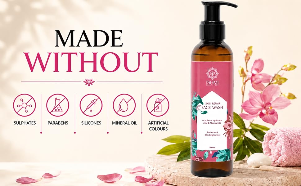 Ishmi Skin Repair Face Wash | Acai Berry, Niacinamide & Hyaluronic Acid