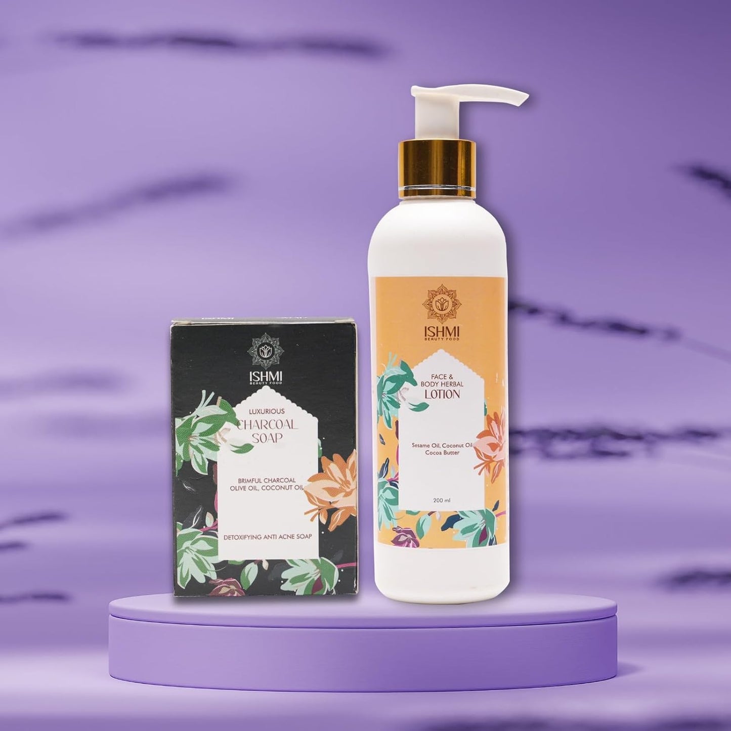 Ishmi Acne Care Combo – Charcoal Soap & Herbal Lotion