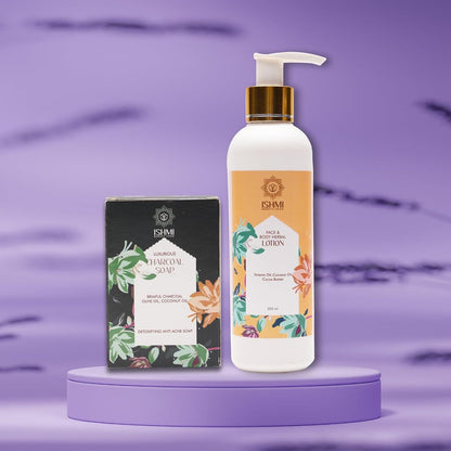 Ishmi Acne Care Combo – Charcoal Soap & Herbal Lotion