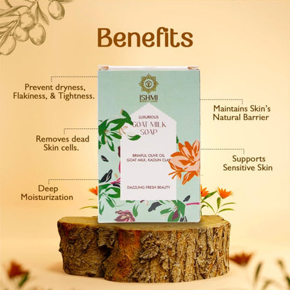 Ishmi Goat Milk & Kaolin Clay Handmade Soap Pack of 2