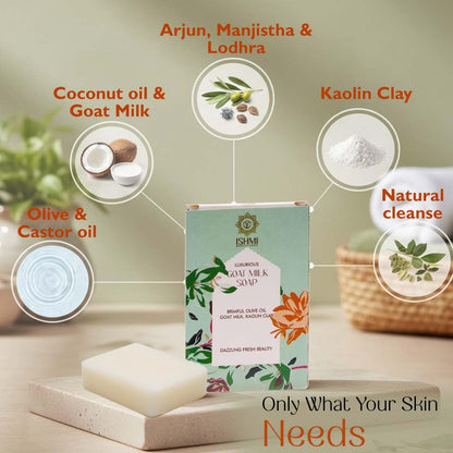 Ishmi Goat Milk & Kaolin Clay Handmade Soap Pack of 2