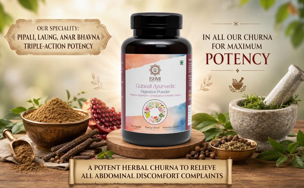 Ishmi Gutwell Ayurvedic Digestive Powder | Digestive & Gut Health Support