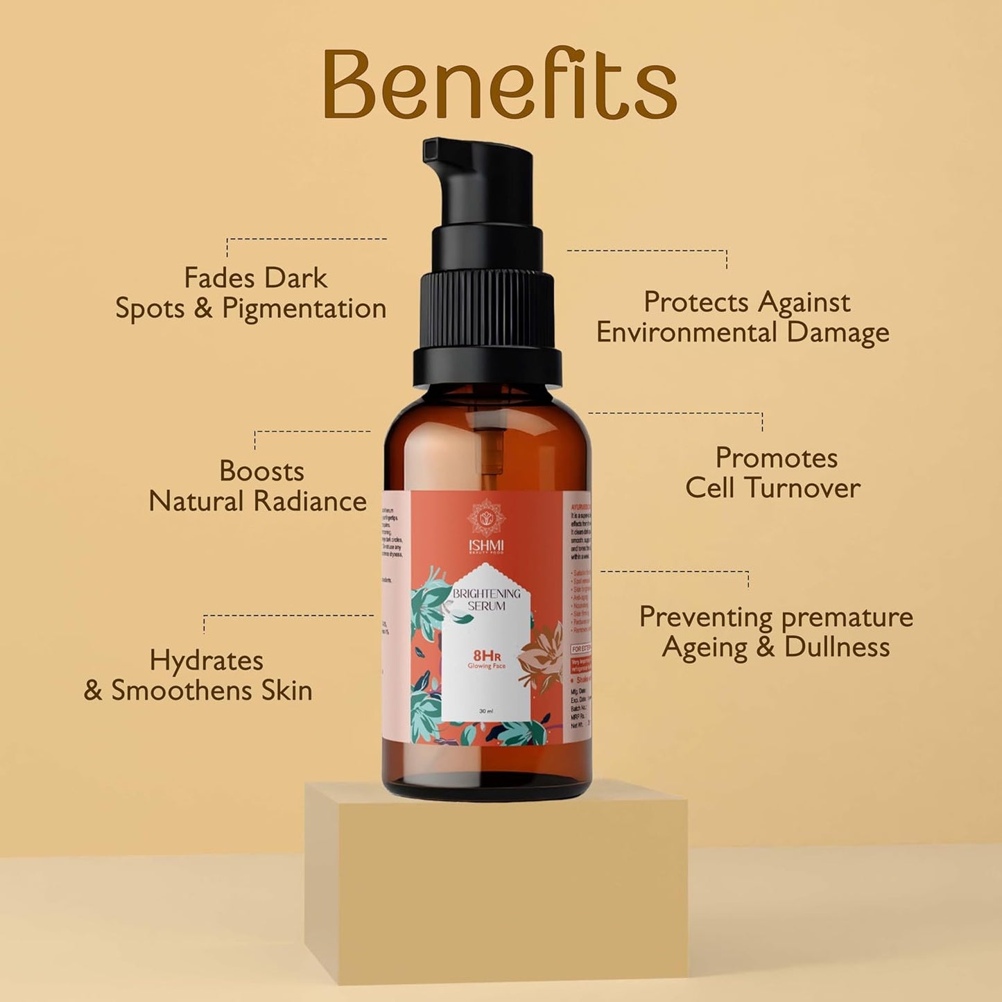 Ishmi Organic Vitamin C Face Serum | Brightening & Hydrating Face Serum