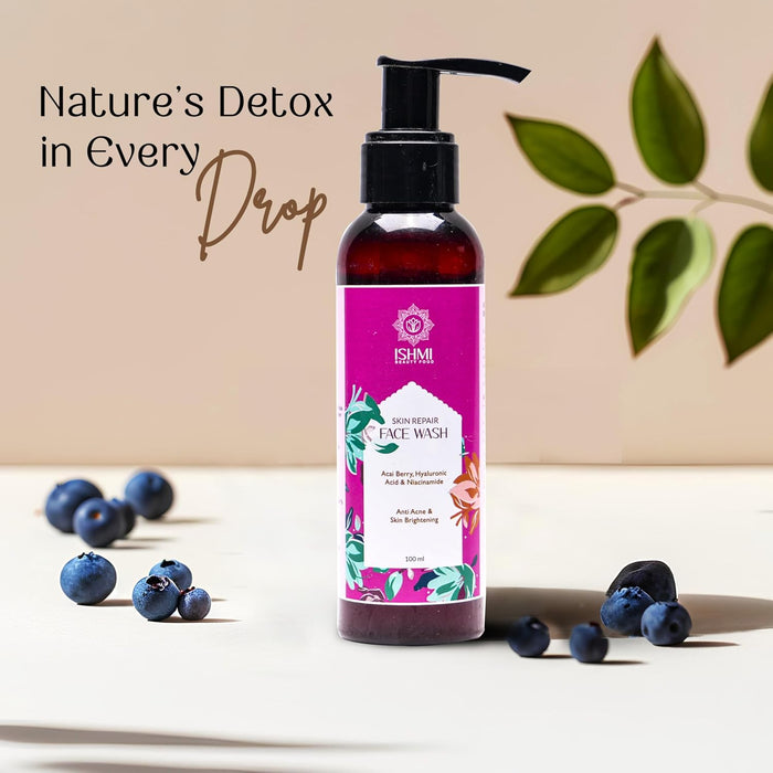 Ishmi Skin Repair Face Wash | Acai Berry, Niacinamide & Hyaluronic Acid