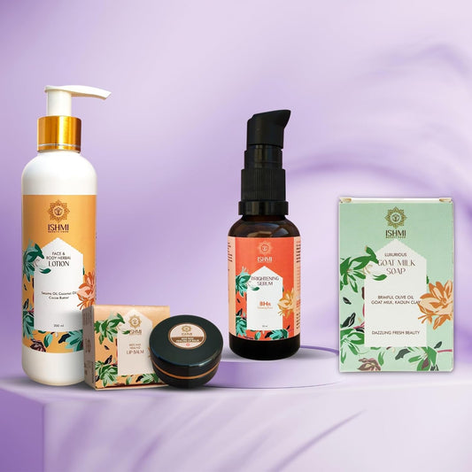 Ishmi Daily Shine 4-in-1 Combo | Complete Face, Body & Lip Care Kit