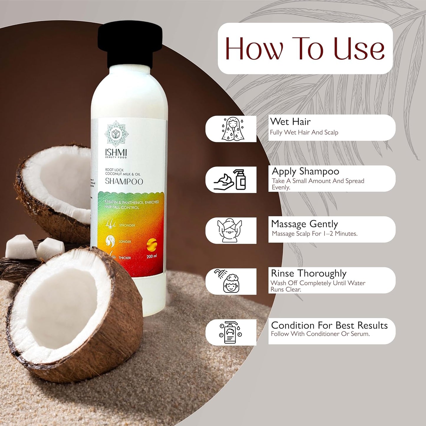 Ishmi Root Lock Shampoo | Hair Fall Control & Root Strengthening