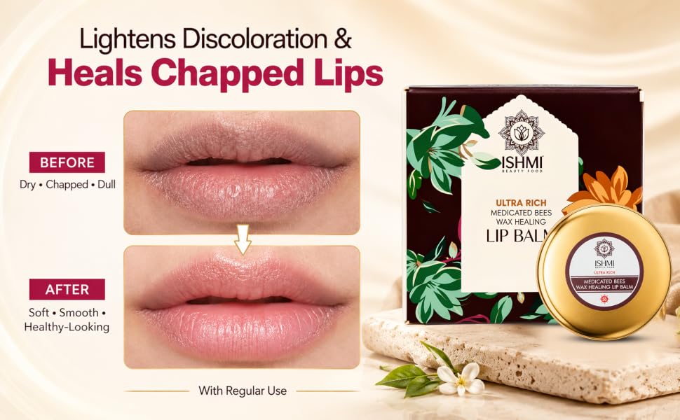 Ishmi Medicated Beeswax Lip Balm | Repair & Moisturize Dry Lips