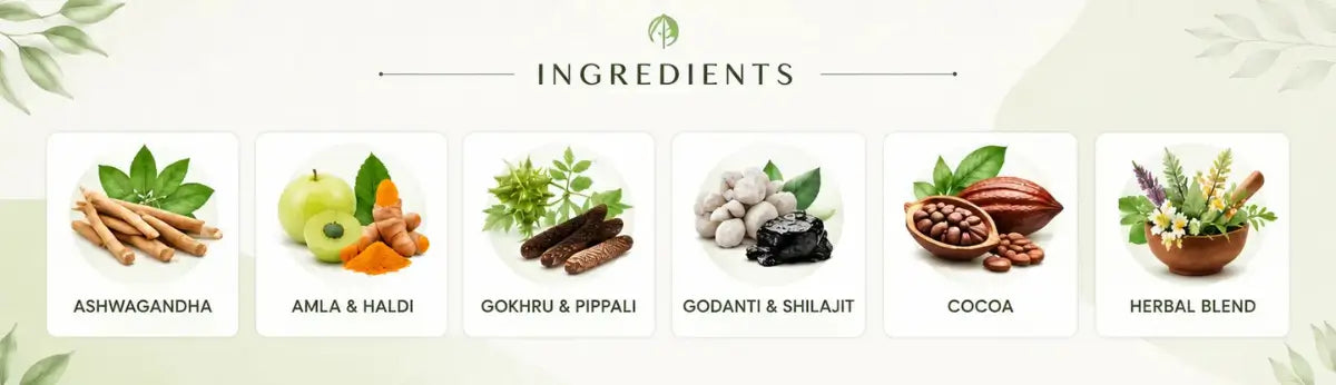 Ishmi Daily Wellness Herbal Chocolate ingredients