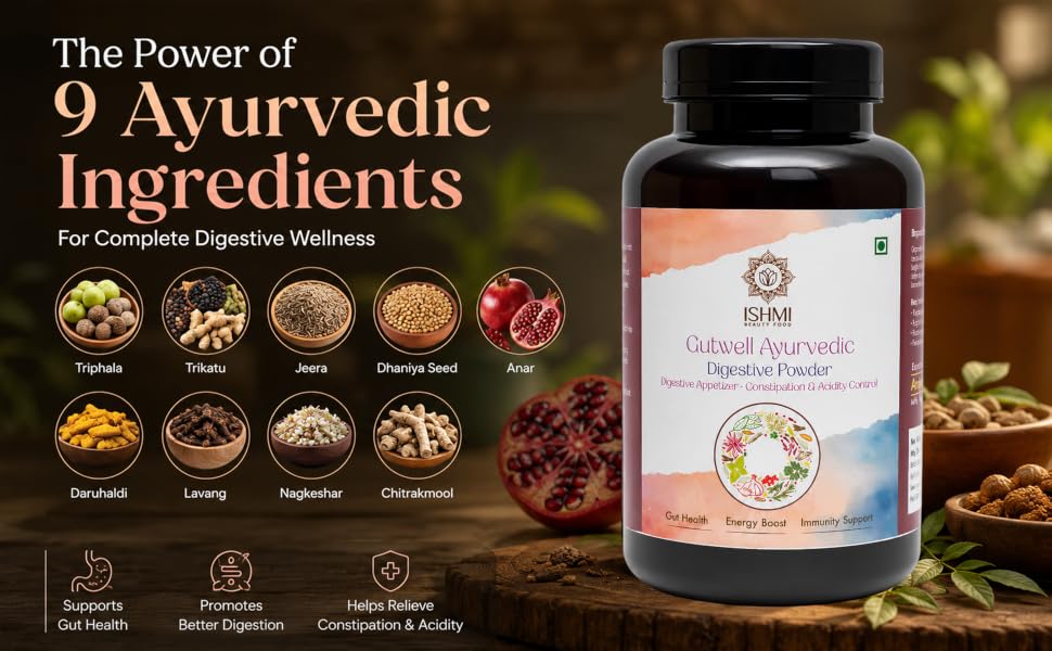 Ishmi Gutwell Ayurvedic Digestive Powder | Digestive & Gut Health Support