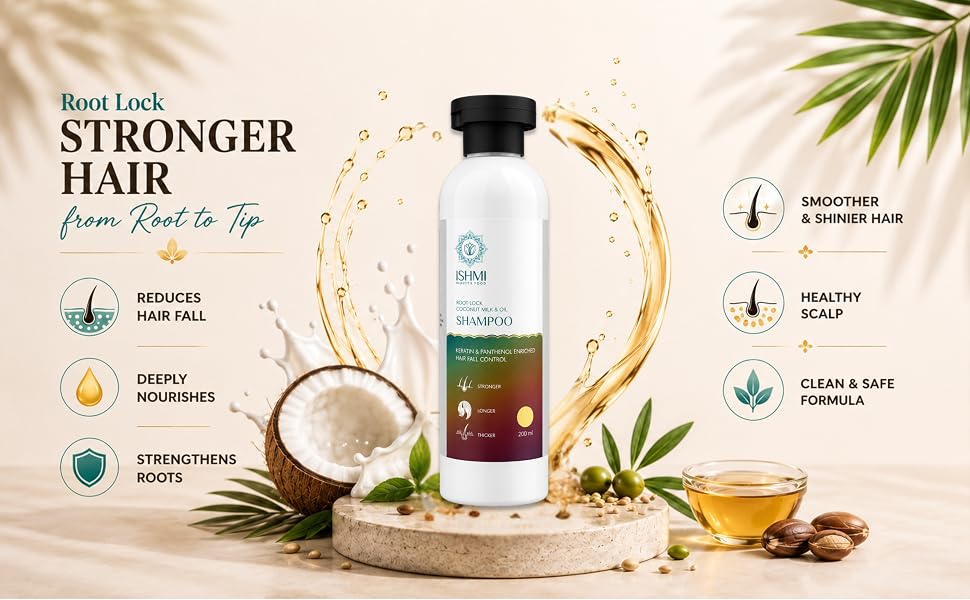 Ishmi Root Lock Shampoo | Hair Fall Control & Root Strengthening