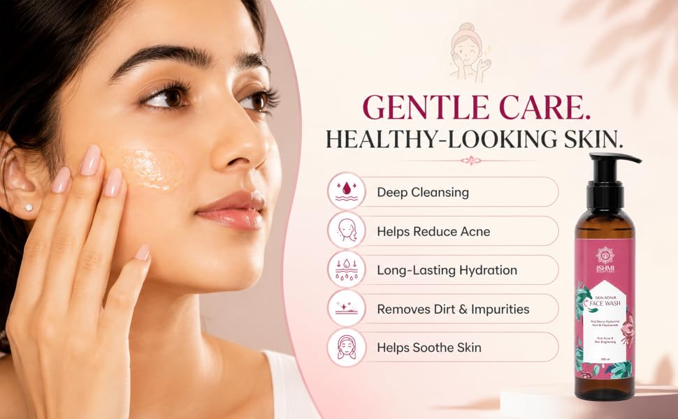 Ishmi Skin Repair Face Wash | Acai Berry, Niacinamide & Hyaluronic Acid