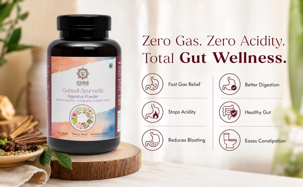 Ishmi Gutwell Ayurvedic Digestive Powder | Digestive & Gut Health Support