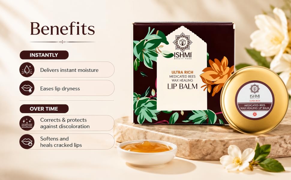 Ishmi Medicated Beeswax Lip Balm | Repair & Moisturize Dry Lips